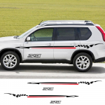 4Pcs Car Long Side Waist Stickers For Qashqai Prado Sportage Range Rover Tucson BMW Duster CX-5 SUV vinyl Car Tuning Colorful Laser