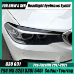 BMW 5. seeria G30 G31 jaoks 2tk ABS l&auml;ikiv Evil esituled silmalaud Kulmud M5 520 525 530 540 2017- 3D kleebised Gloss Black