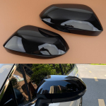 1 Pair Black ABS Car Front Left & Right Side Door Rear View Mirror Cover Trim Cap Fit for Toyota Corolla
