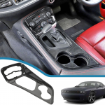 Auto keskkonsooli k&auml;igukangi paneeli dekoratiivkate kleebised sisekujundus Dodge Challenger 2015-2022 jaoks Siseviimistlus Tarvikud Carbon Fiber 1Pieces