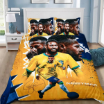 Jalgpallit&auml;he tekikott padjap&uuml;&uuml;r Neymar Voodipesu komplekt T&auml;iskasvanud Poiss T&uuml;druk Magamistoa kaunistus &Uuml;he-kahekohaline T&auml;is Kuninglik suurus 100x135cm-2pcs