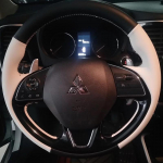 Hand-stitched black red Leather Car steering wheel Cover For Mitsubishi Outlander 2016 - ASX18 Eclipse Cross 2018 3