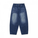 Nomanual Washed Jumbo Denim Pants  Washed Blue XL