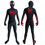 Across the Verse Cosplay Superkangelane Spandex Miles Morales T&auml;iustatud kost&uuml;&uuml;m Bodysuit R&otilde;ivad Halloweeni kost&uuml;&uuml;m 110-Kids