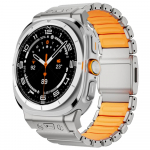 Roostevabast terasest metallist kellarihm Samsung Galaxy Watch Ultra 2025 47mm jaoks Luksuslikud kummirihmad GALAXY Watch Ultra 7 47mm jaoks Rihm Galaxy Ultra 2025