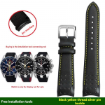 Seiko SPORTURA seeria SNAE93J1 k&auml;ekella jaoks, kumer nahkrihm meestele, 21MM k&auml;ev&otilde;ru rihma tarvikud 21mm