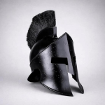 Must spartalik kiiver kimbuga Kreeka korintlane s&otilde;dalase kiiver keskaegne soomus Cosplay LARP kiiver s&otilde;dalane kodu kaunistus black