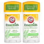 Arm & Hammer, Essentialsi naturaalne deodorant, deodorant, v&auml;rske rosmariini lavendel, kaksikpakk, 2,5 untsi (71 g) paki kohta