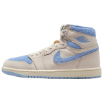 Jordan Air Jordan 1 Slip Resistant Abrasion Resistant High top Vintage Basketball Shoes Unisex Blue FD2596-102 35.5