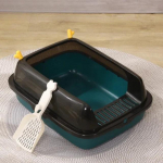 Kassi liivakast disain Poolsuletud liivakast Kassi alus Lemmiklooma tualett Pritsmekindel alus Kaubad kassipoegadele Liivakast Kitty Kassi tualett 40 x 30 x 16cm tumeroheline v&auml;rv