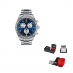 TISSOT 516 Kvartsmehhanismiga Meeste Kell Kell 45mm Sinine sihver Roostevabast terasest korpus Roostevabast terasest kellarihm T131.617.11.042.00 Regular Watch Box