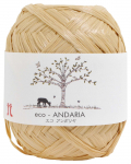 Hamanaka Eco Andaria Keskmine Komplekt 0200 K&auml;sit&ouml;&ouml;, Paks, V&auml;rv. 42, Beež, 40g, Ligikaudu. 80m, 5,