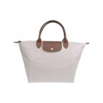 Longchamp Le Pliage Original 30 Kerge Mugav Lihtne Vastupidav Kl&otilde;pskinnitusega T&otilde;mblukk L&uuml;hike K&auml;epide L&otilde;uend Nahast T&otilde;mblukuga Kott Keskmine 1623089P71 Beige