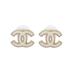 Chanel Classic Double C Logo Valged Minimalistlikud Metallk&otilde;rvar&otilde;ngad Naiste K&otilde;rvar&otilde;ngad Kuldne ABC281-B14742-NS719 Box+Padding Board,F,Gold