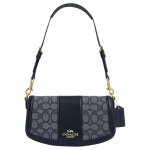 K&auml;ekott Coach Andrea 24 Klassikaline logoga pandlakinnitus Nahast lilleline k&auml;ekott Keskmine Naiste k&auml;ekotid Kesk&ouml;&ouml;sinine CT767-IMX1X Gift Box Set (Basic Set+Yellow Box) black