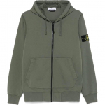Stone Island Logo plaastriga pikkade varrukatega lukuga kapuutsiga jakk Meeste jakid Roheline 811564251-V0059 M