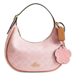 Coach Carmen crossbody 20 kott, reguleeritava rihmaga, tr&uuml;kitud, moodne noorkuu- ja lillelise ripatsiga &otilde;lakott, v&auml;ike naistele, roosa CDW86-IMPO Gift Set (Box+Pocket Mirror)