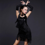 Ladina tantsukleit litritega Cha Cha Tango Bollywood tantsuseelik lavakost&uuml;&uuml;m 5 v&auml;rvi XS must
