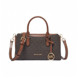 Michael Kors Mk Arden Monogram Crossbody Kunstnahast K&auml;ekott V&auml;ikesed Naiste K&auml;ekotid Tume Pruun Tammepruun 35S6G4XM1B-200 Basic Set (Bag+Dust Bag)