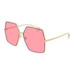 Gucci raamisari Br&auml;ndi logo disain Metall Ebakorrap&auml;rane kuju P&auml;ikeseprillid Naiste p&auml;ikeseprillid GG0536S Dust Bag+Eyeglass Case (Random Color),Pink