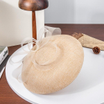 2025 Uus Prantsuse Lai&auml;&auml;rne Cloche M&uuml;ts - Vintage Vibu Daamide Teepeo Elegantne Kevad Suvi One Size white
