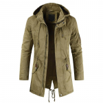 S&uuml;gis Talv Meeste Slim Fit Jakk K&otilde;rge Kaelusega Meeste Trench Kaherealine &Uuml;ler&otilde;ivad Vabaaja Pealisr&otilde;ivad Tuulejakk Tuulekindlad Riided L khaki