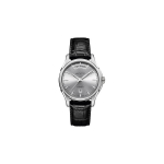 Hamilton Jazzmaster Automaatne Mehaaniline Liikumine Kahekordne Kuup&auml;ev Kella 40 mm H&otilde;bedane Tihik Roostevabast Terasest Korpus Nahkrihm Meeste kellad H32505751 Regular Watch Box,Silver Dial
