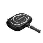 GIYOCA Kahepoolne Praepann, 32/36/40cm BBQ Grillpann, Kahepoolne R&otilde;hu all K&uuml;psetav Grillpann, Kaasaskantav Grillpott Koduseks Kasutamiseks 32cm