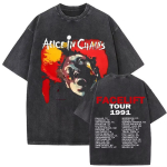 Pestud Vintage Rockib&auml;ndi Alice in Chains Dirt Albumi Graafilise Tr&uuml;kiga T-s&auml;rk Meestele Naistele Gooti Punk T&auml;navastiilis &Uuml;legabariidilised T-s&auml;rgid Streetwear 2XL red