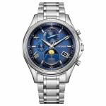 CITIZEN Exceed seeria 100 meetrit veekindel igavene kalender kalender Kuufaasi valgus Kvarts supertitaanist rihm 41mm meeste k&auml;ekell sinine BY1020-61L sinine