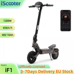iScooter iF1 45KM/H Elektriroller 10 Sisekummita Rehvid 1200W 48V 10Ah Kokkupandav KettaPidurid & Club APP E-t&otilde;ukeratas iF1 45KM/H must
