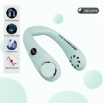 LED-teradeta kaelapuhur B Laetav kaelas kantav jahuti Kaasaskantav ventilaator Light Green