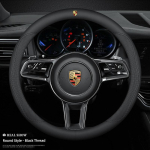Mikrokiud Auto Nahast Roolikate Tarvikud Porsche 911 718 Taycan Panamera Cayenne Macan Boxster Cayman Pajun black