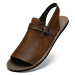 Suvised meeste naturaalsest nahast sandaalid - suurused 45-47, pehme tald, moodne pandla, Rooma stiilis ranna- ja s&otilde;idujalatsid 43 black