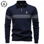 Ralph Lauren 2026 S&uuml;gis-Talv Tikandiga Uus &Auml;ri Seisukrae Meeste Puuvillane Kampsun, Kvaliteetne Vabaaja Poollukuga Meeste Top S
