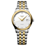 LONGINES Military Flag Series Automaatne Mehaaniline Liikumine 30 Meetrit Veekindel Kell &Scaron;veitsi Kell 30mm Valge sihver Roostevabast terasest korpus L4.374.3.17.7 valge