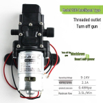 12V t&auml;isvaskmootoriga elektriline pihustuspump: Isepumpav membraanipump, mudelid 2203/4200/5500.