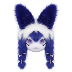 Karvane Loomapea K&uuml;&uuml;likukarvadest Kost&uuml;&uuml;mi L&otilde;igatud Mask K&uuml;&uuml;likukost&uuml;&uuml;m Halloween Cosplay Kost&uuml;&uuml;mid Aksessuaarid K&uuml;&uuml;likupea peakatted Kingitused blue