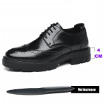 Meeste Brogue K&otilde;rgust Suurendavad Kleidis kingad H&auml;rrasmehe &Uuml;likonna Liftkingad Oxford N&auml;htamatu Konts 4/7/9CM Platvorm Pulma Meeste Kingad 37