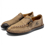Uus Mood Meeste K&auml;sitsi Valmistatud Pehmed Ehtsad Nahast Kingad V&auml;litingimustes Veekindlad Libisemisvastased Vabaaja Meeste Slip-On Kingad 38