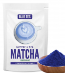 SININE TEE - Sinine Matcha - Liblikherne&otilde;ie pulber - 50g - 50 tassi | MAITSEKAS NAUDING | Lillep&otilde;hine - Kofeiinivaba - | T&otilde;mblukuga pakend