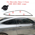 Mercedes Benz C-klass C205 2015-2023 kupee Sedaan Akna Kroomi Eemaldus Mustaks Katmine ABC-piilarid L&auml;ikivmustad Kleebised 3D CF black