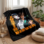 Justin Bieber tr&uuml;kitud flanelltekk Hubane nahas&otilde;bralik soe visketekk diivanile voodile siseruumidesse igap&auml;evaseks kasutamiseks 130x150cm