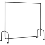 Riiuliratas ratastega Tugev riidepuu Kandev&otilde;ime 140 kg 180 x 60 x 170 cm Riidepuu Must teras 180 x 60 x 170 cm