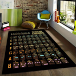 Must kitarriakordide tabeli piirkonnamatt Hariduslik muusikahuvilise p&otilde;randamatt kitarri algajale Muusikakambrisse Magamistuppa Elutuppa Dekoratsioon 43X120CM brown