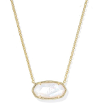 Kendra Scott Elisa Statement L&uuml;hike Ripatsiga KaelakeeMoodsad Ehted Naistele GOLD - IVORY MOTHER OF PE beige