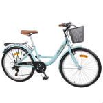 Linnaratas 24'' MERCIER - 6 k&auml;iku - madala raamiga - sinine - t&uuml;drukule
