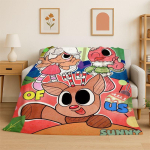 M&auml;ngu Dandy World Multikas Pehme Flaanell Tekk, Soe Mugav Tekk Voodi, Diivani, Sohva, Magamistoa, Elutoa, Reisi, Telkimise jaoks 130x150cm