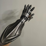 Keskaegsed R&uuml;&uuml;tli Kindad 3D Prinditud Mees Naine Gooti Punk K&auml;ekaitse Keskaegne Cosplay Kost&uuml;&uuml;m Halloween Comic-Con Coser Rekvisiidid Left Hand gray