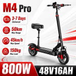M4 PRO E-t&otilde;ukeratas 800W48V16AH Aku Automaatne p&uuml;sikiirusehoidja 40-50KM Maksimaalne s&otilde;iduulatus 45KM/H E-t&otilde;ukeratas 10 Rehv Istmega Elektriline t&otilde;ukeratas M4 PRO 800W48V16AH-YY